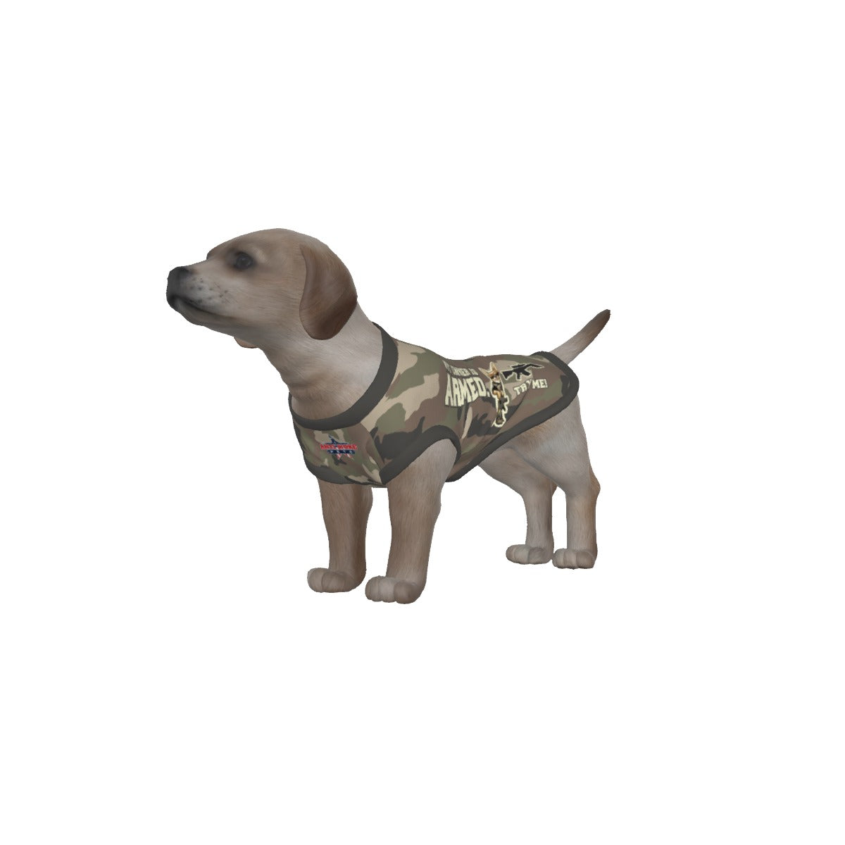Camo- My Owner Is Armed- Chihuahua- Anti Woke Pets - Small Dog's Tank Top